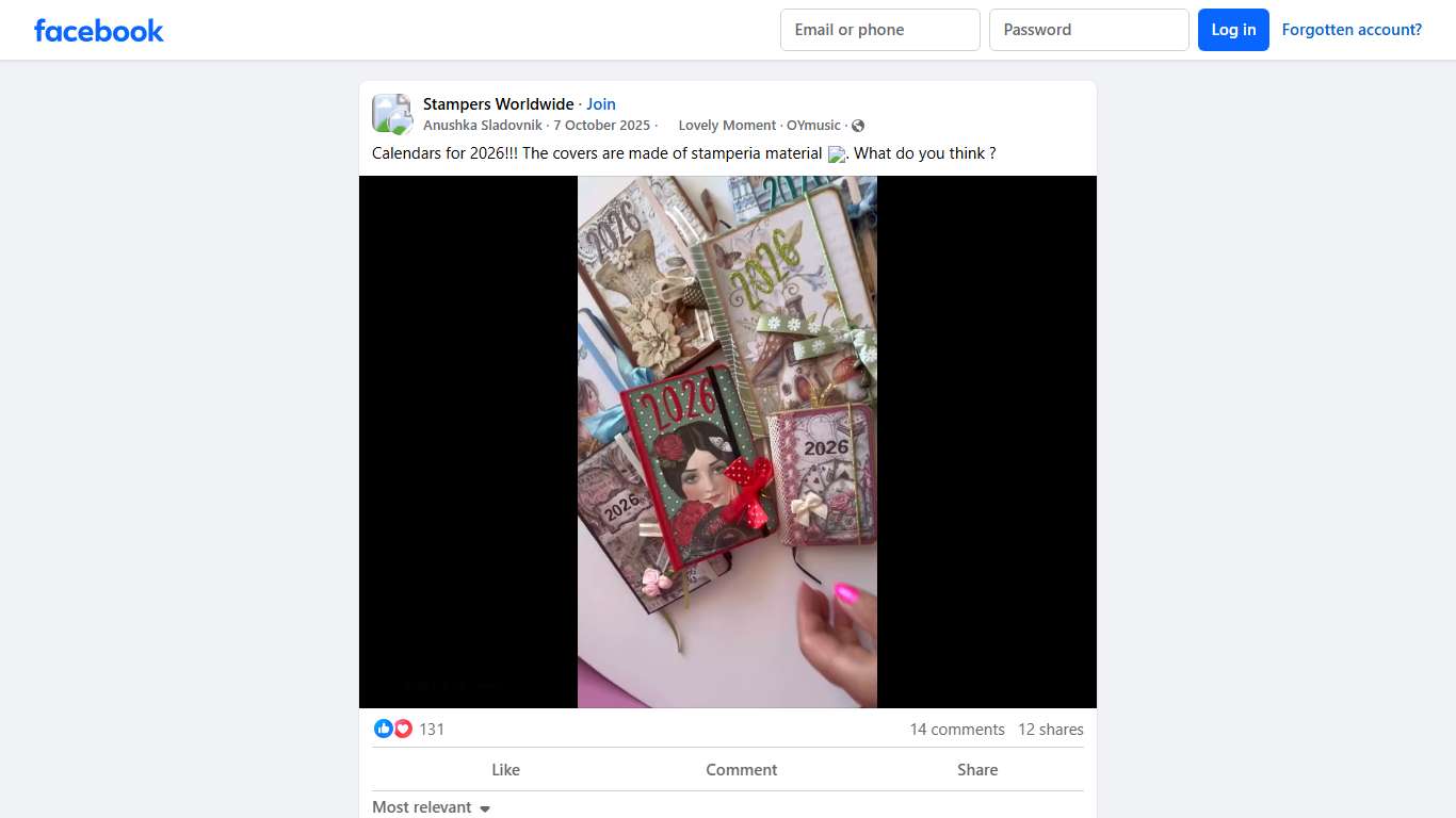 Stampers Worldwide Calendars for 2026 Facebook