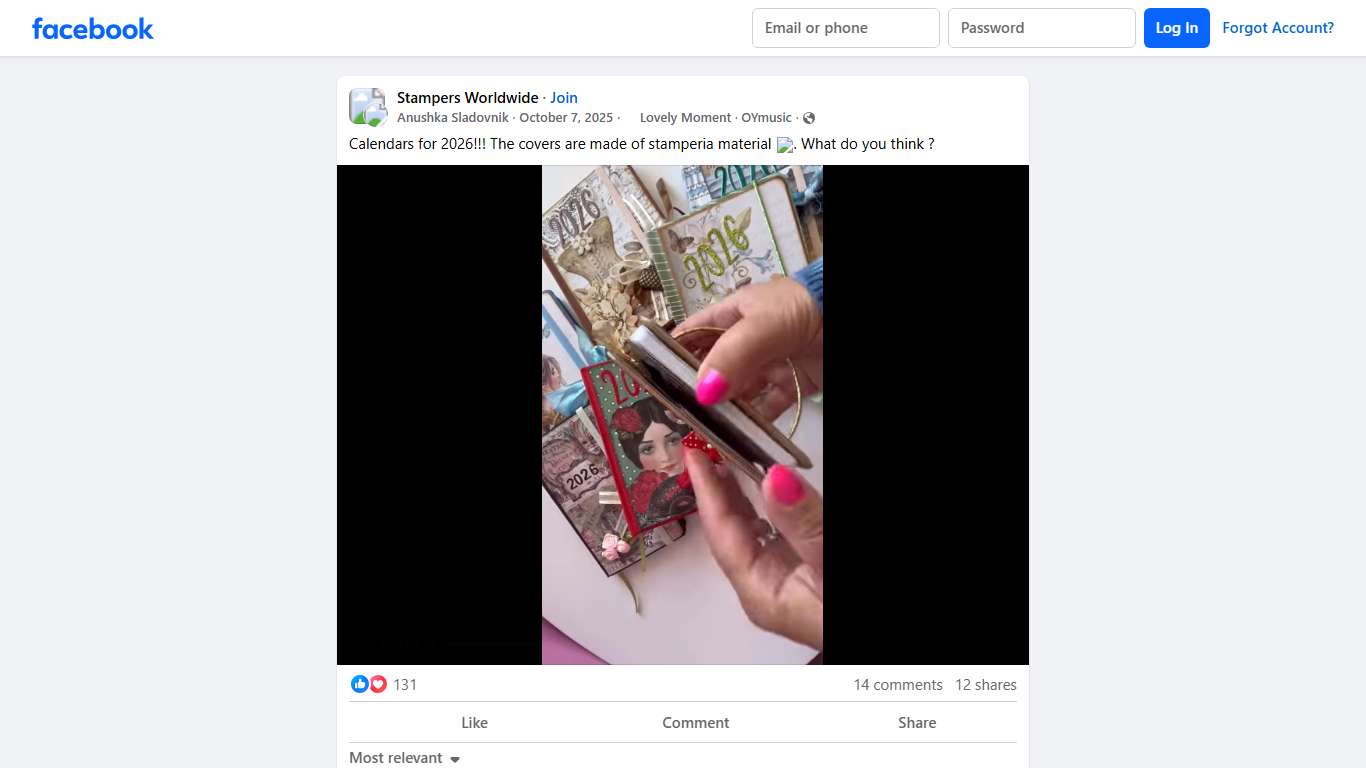 Stampers Worldwide Calendars for 2026 Facebook